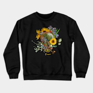 Van Gogh - Skull with flowers Crewneck Sweatshirt